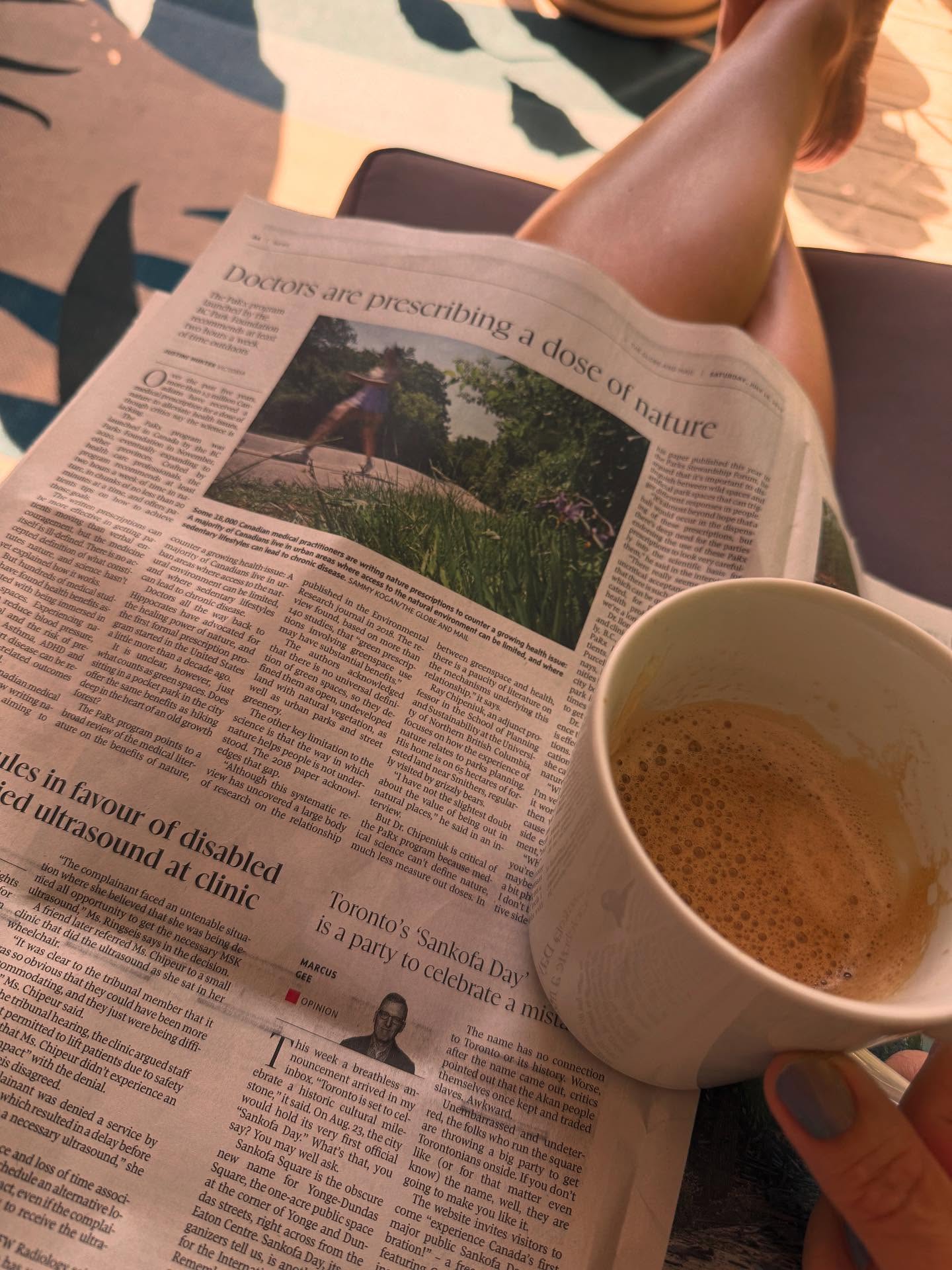 The headline reads “Doctors are prescribing a dose of nature”…. As I sit here listening to the hum of the cicadas, a dog barking in the distance, birds chirping while reading the paper, I couldn’t agree more!  I remember learning in my psychotherapy that people heal faster when they are looking at green spaces - grass, trees…. We also learned that pine trees release chemicals into the air that are natural antidepressants.. forest bathing anyone?  Check out the article in the @globeandmail  to read more about how doctors are prescribing nature #PaRx - the benefits of at least 2 hours per week outdoors for improved health - reduced blood pressure, cholesterol and risk of preterm birth- reductions in asthma, adhd, and coronary heart disease - cancer related outcomes can be improved.  There’s really not a lot of possible negative side effects of this type of prescription.  How are you getting outside this week? #getoutside #choosinghealth #health #wellness #physicalhealth #mentalhealth #therapist #therapy #ontario #canada @choosinghealthcounselling